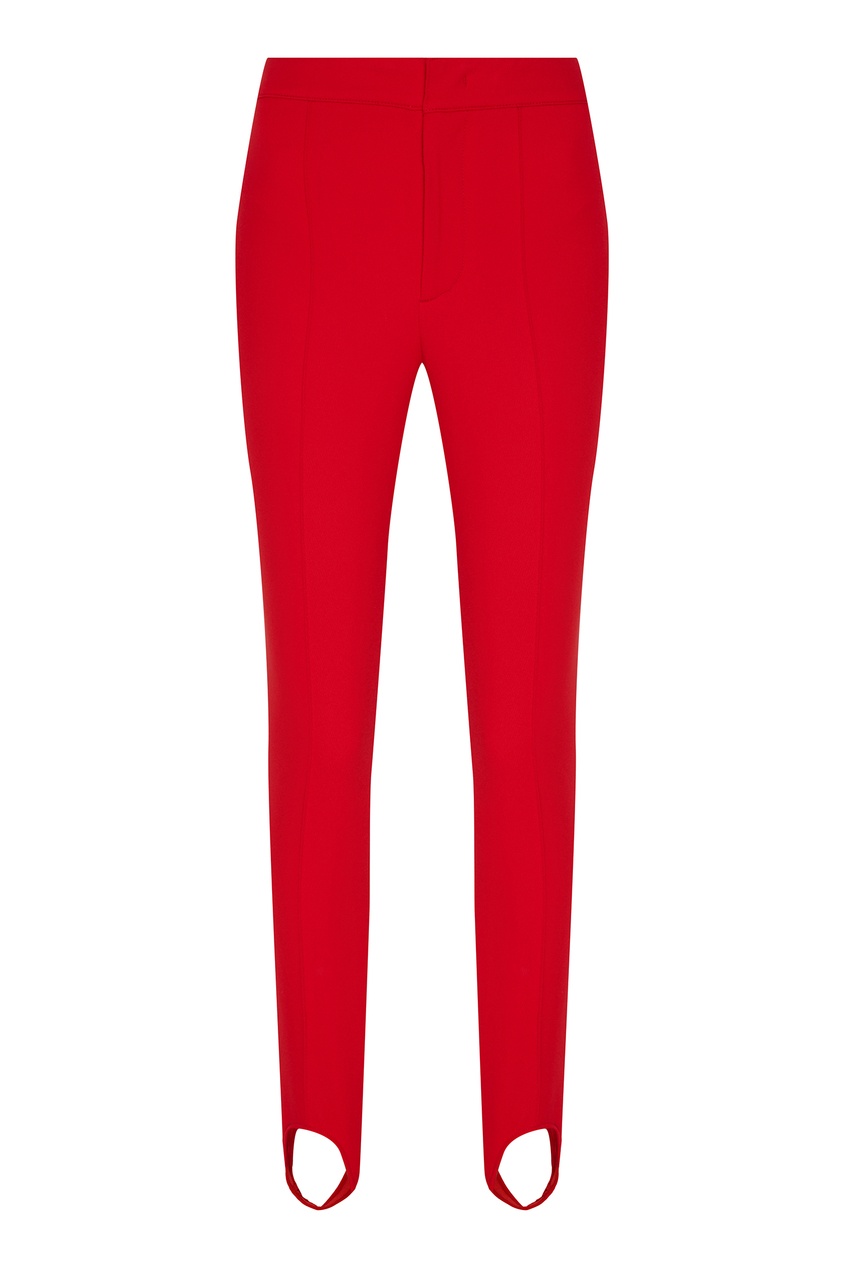 Красные брюки со штрипками