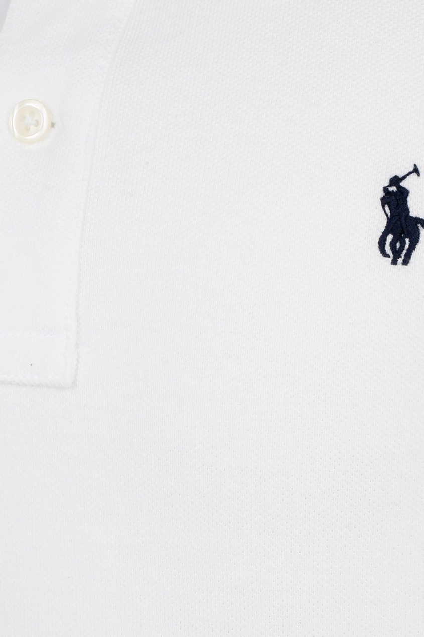 фото Белое поло с логотипом polo ralph lauren kids