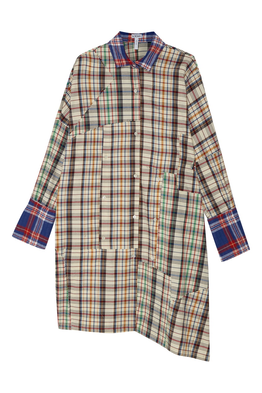 

Хлопковое платье в клетку, Multicolor