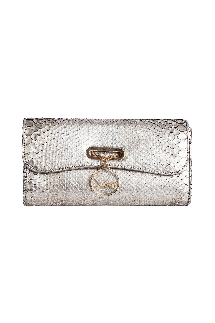 фото Кожаная сумка Riviera Clutch Python Cosmo Christian louboutin