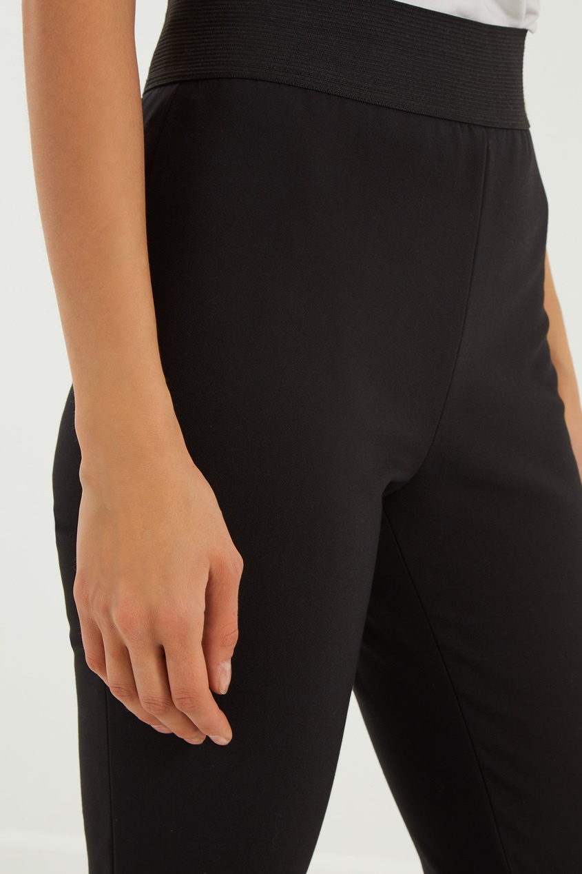 фото Черные брюки с широким поясом stella mccartney