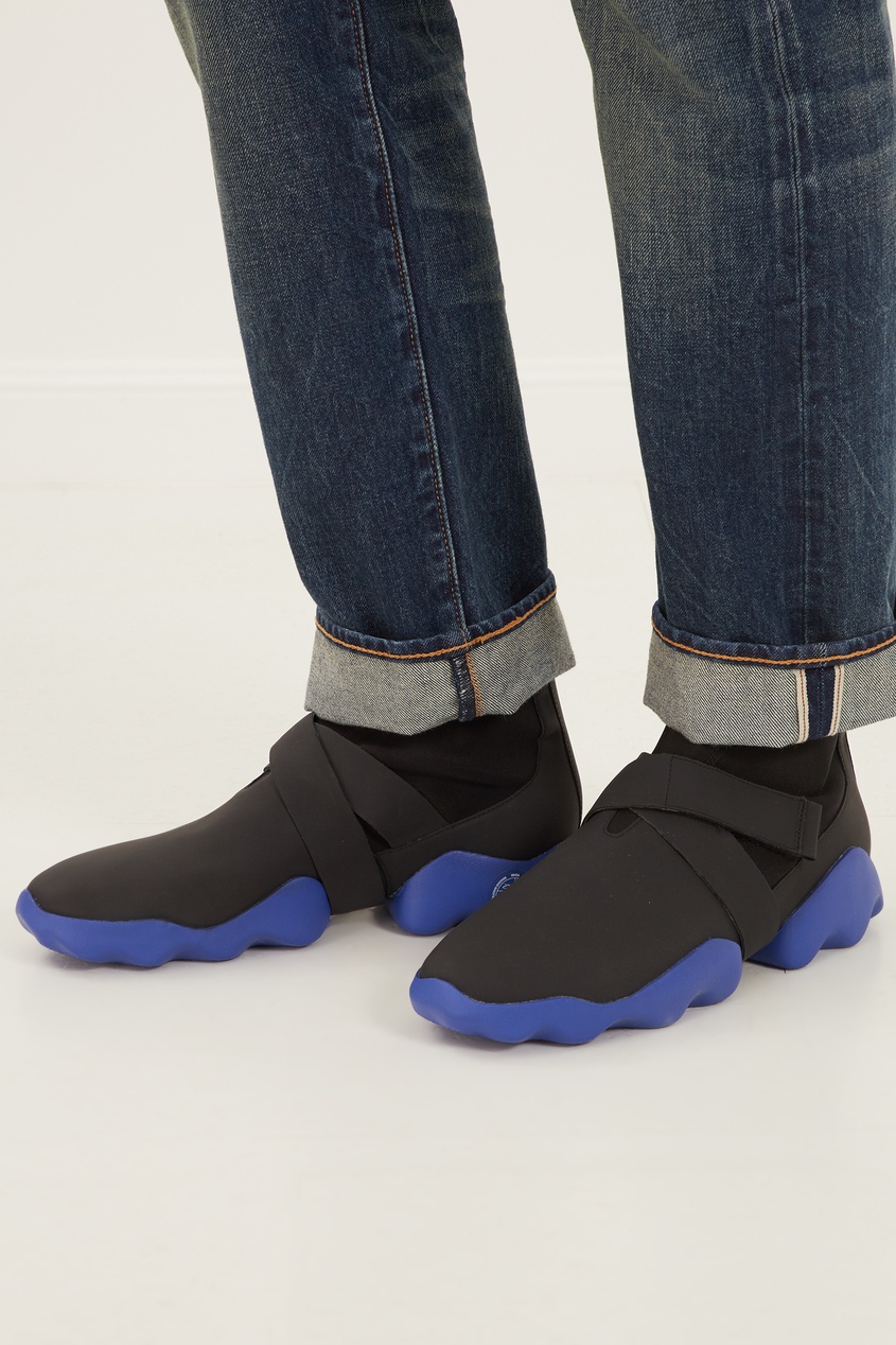 

Высокие текстильные кроссовки, Черный