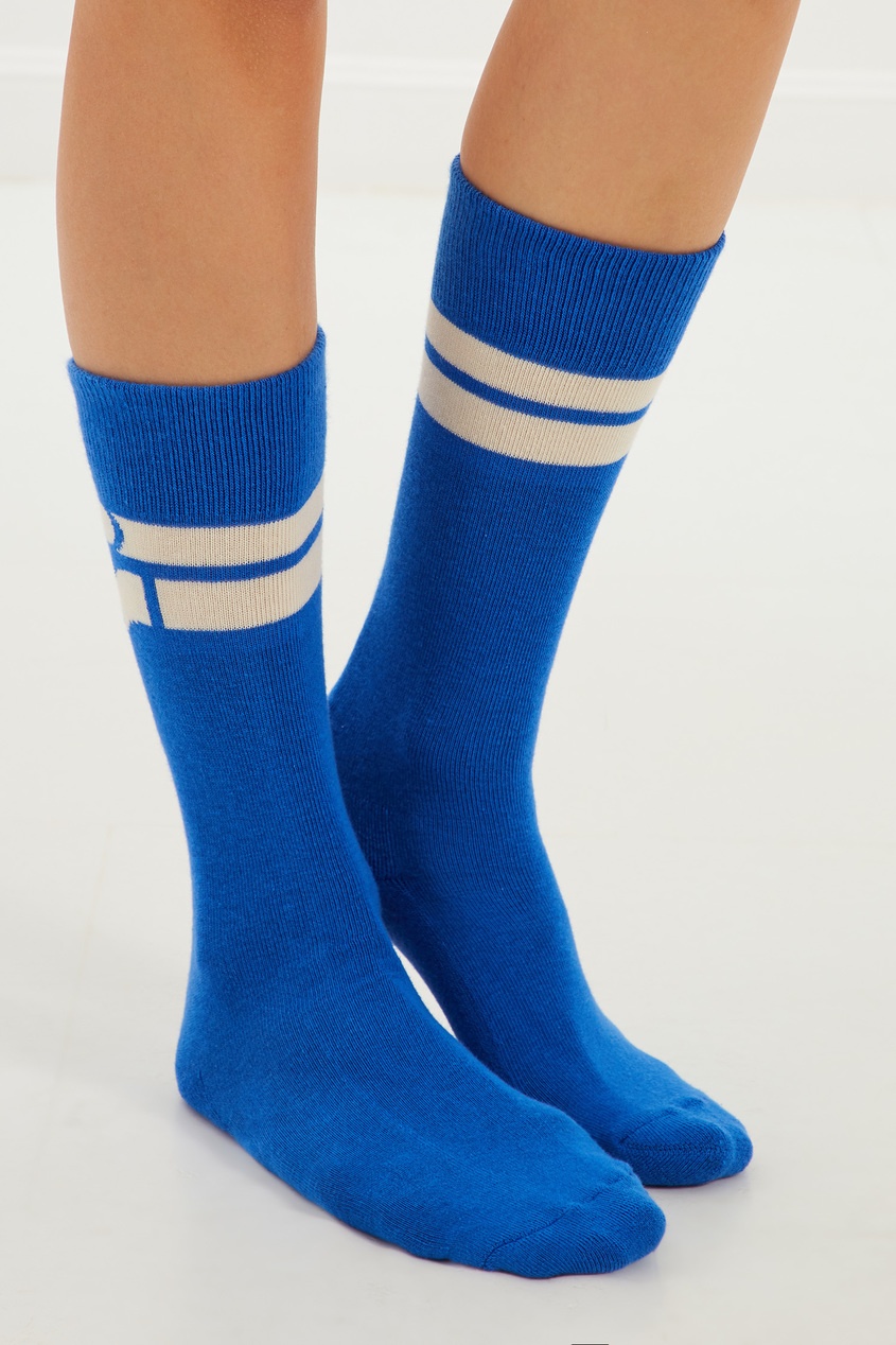 фото Синие хлопковые носки vibe isabel marant