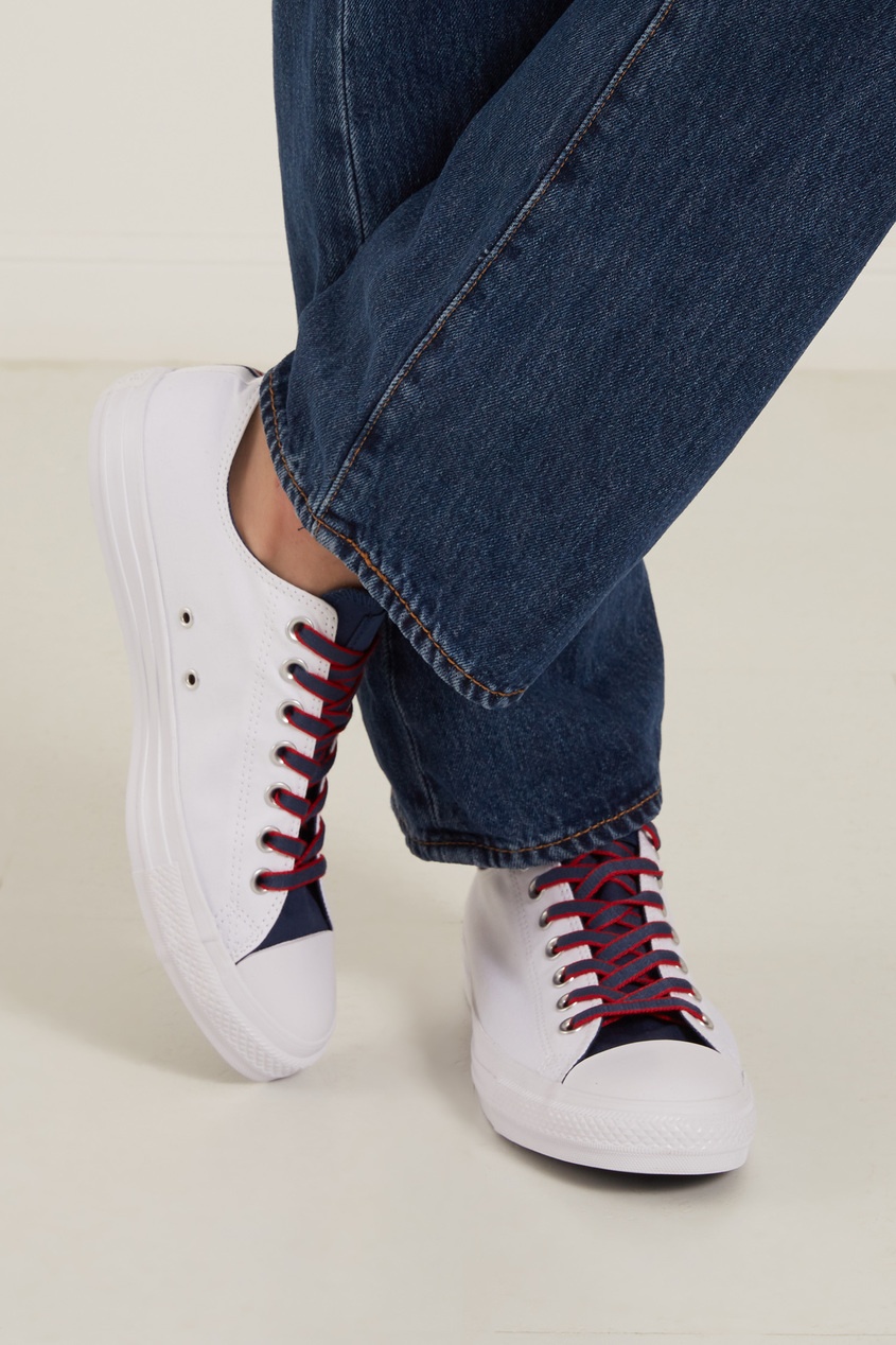 фото Контрастные текстильные кеды converse