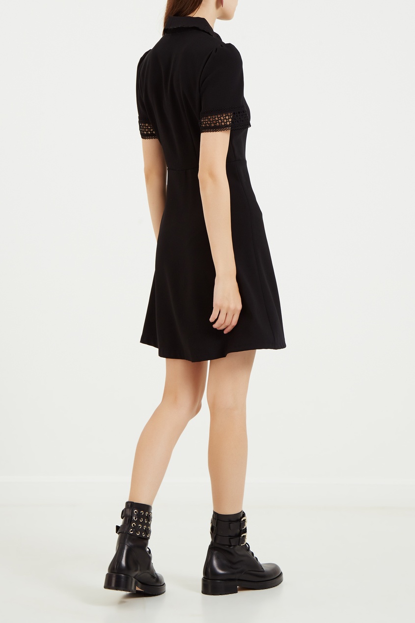 фото Черное платье с ажурной отделкой claudie pierlot