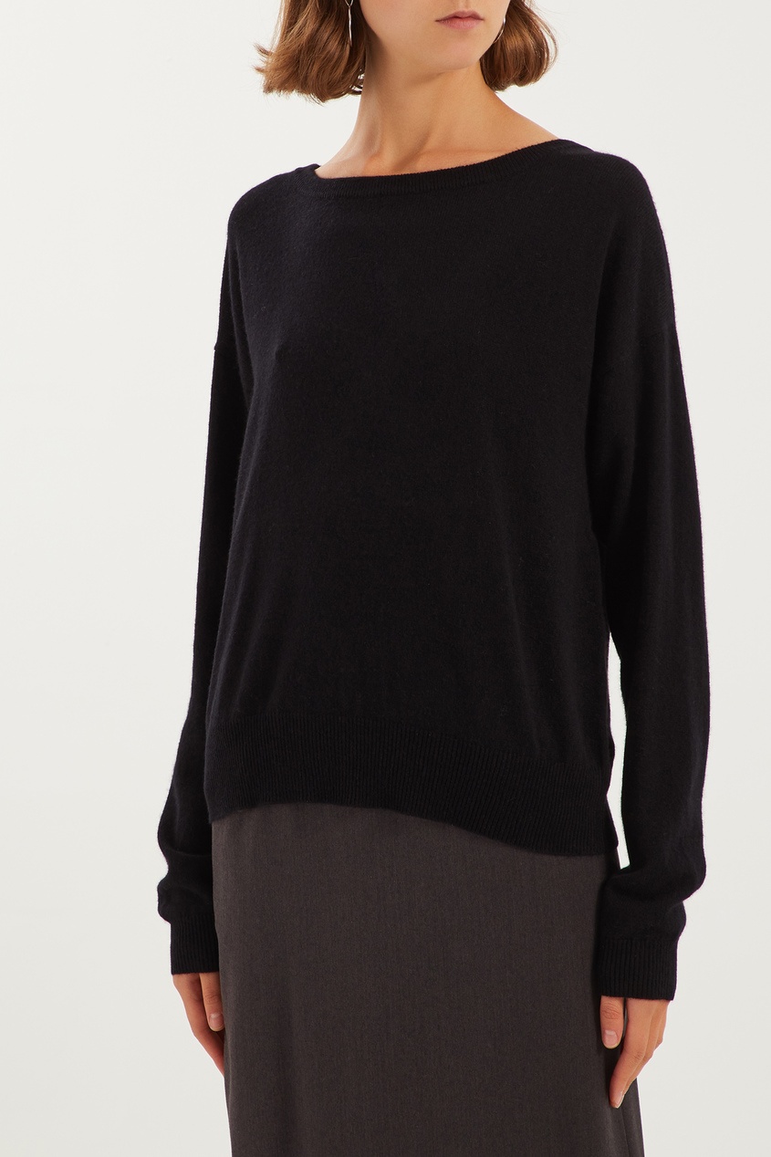 фото Черный пуловер с завязками Claudie pierlot