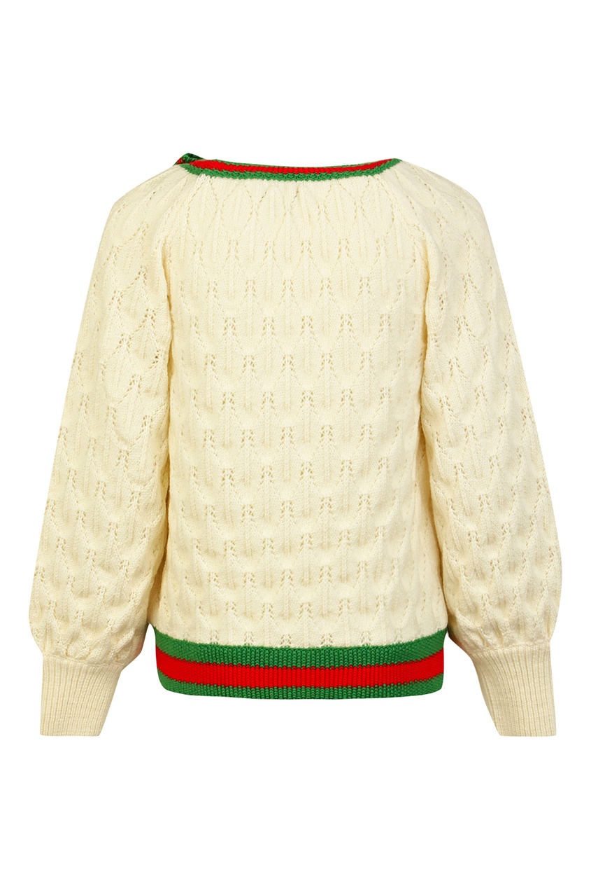 фото Вязаный свитер с контрастной отделкой gucci