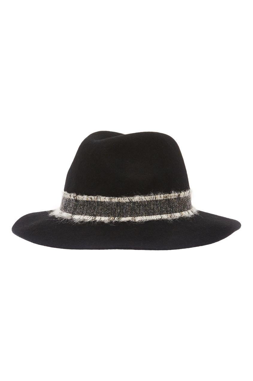 фото Черная шляпа с отделкой adolfo dominguez