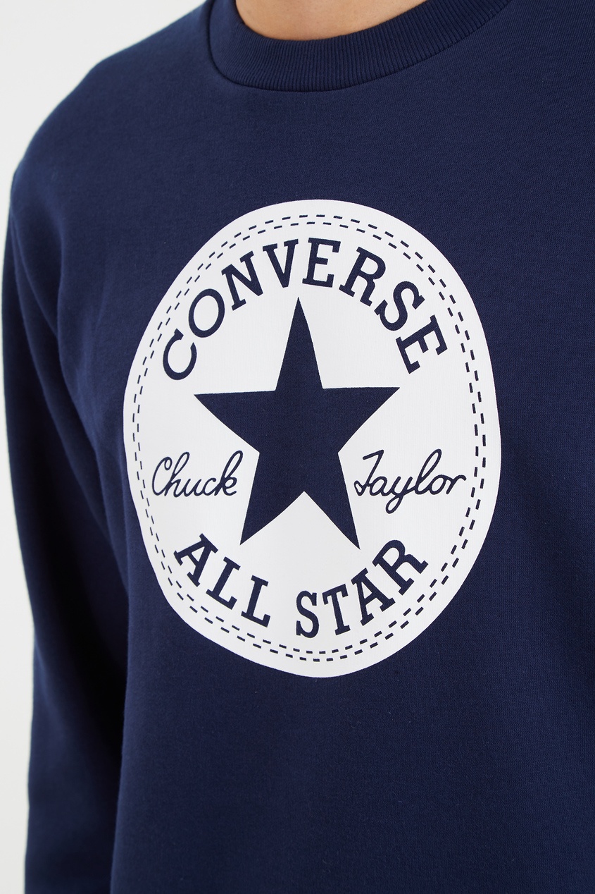 фото Синий свитшот с логотипом Converse