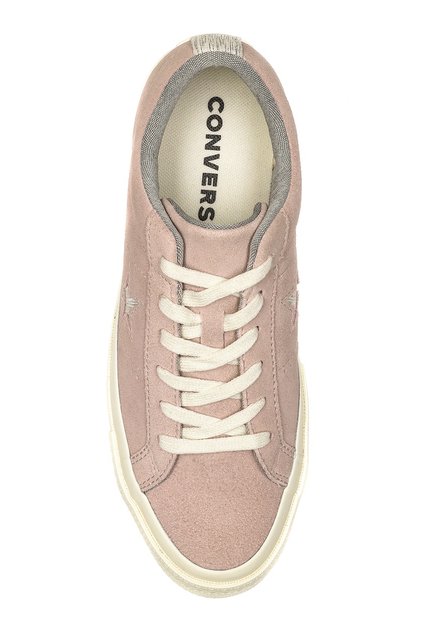 фото Розовые кеды из замши converse