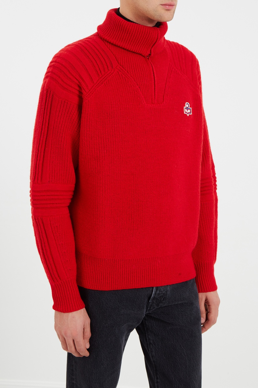 фото Красный свитер с отделкой Lelly Isabel marant man
