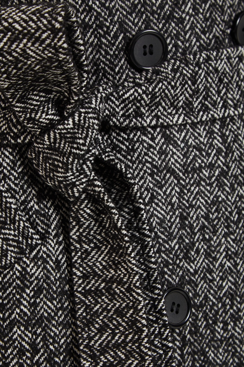 фото Двубортное серое пальто erma