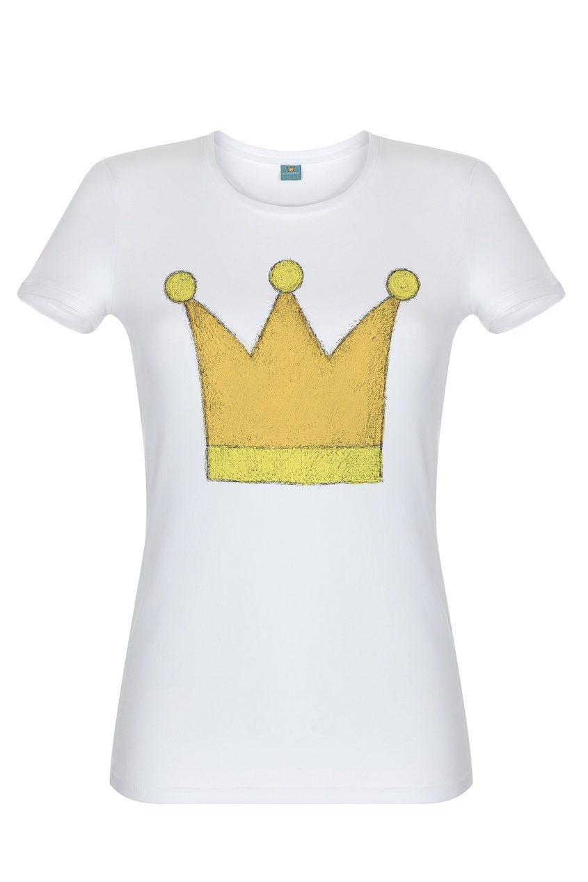 фото Белая футболка с короной lisa&leo