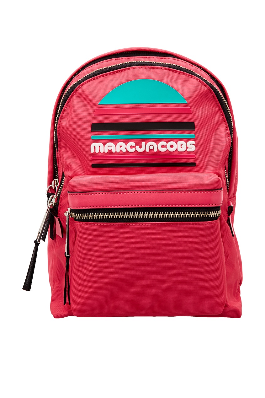 фото Текстильный розовый рюкзак the marc jacobs