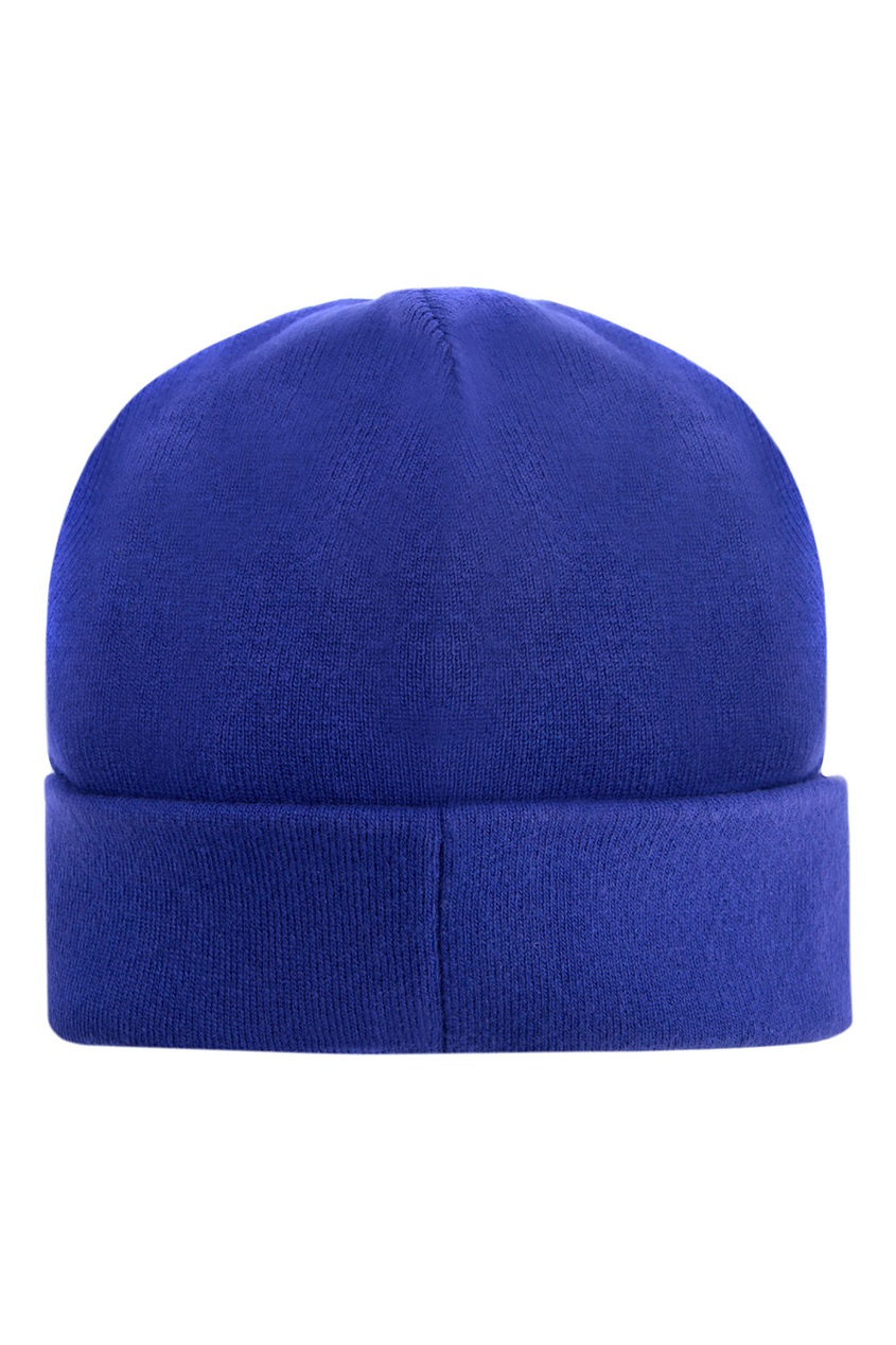 фото Синяя шапка с логотипом balmain