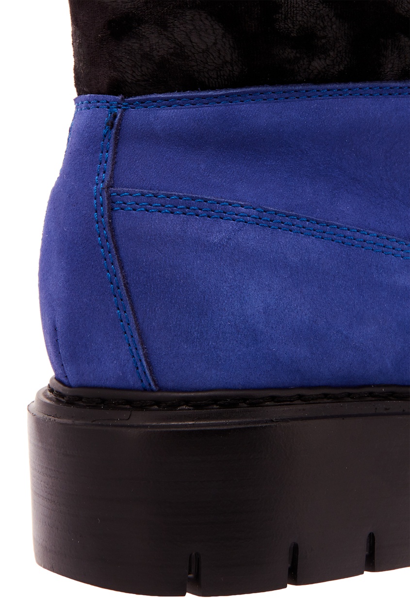 фото Синие ботинки на шнуровке oxs