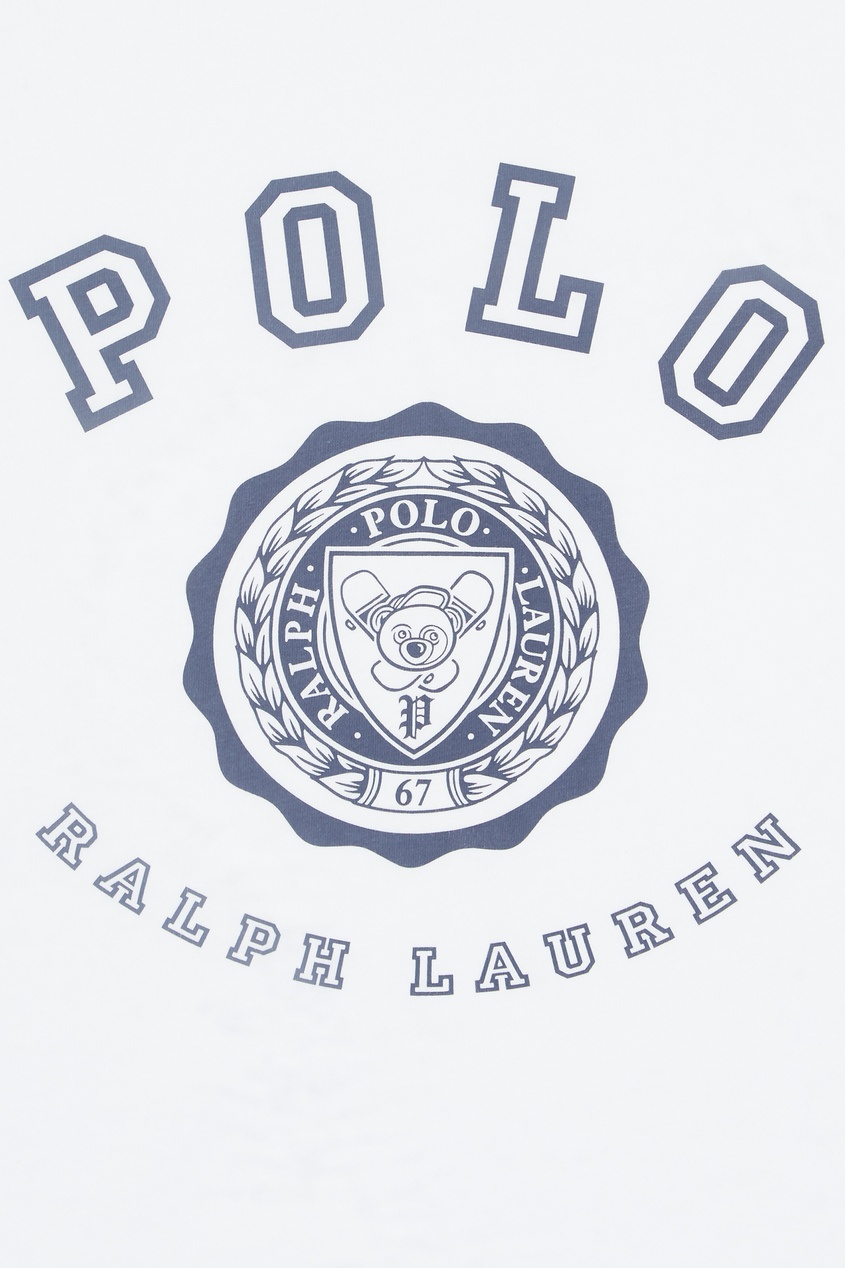 фото Белая футболка с логотипом ralph lauren kids