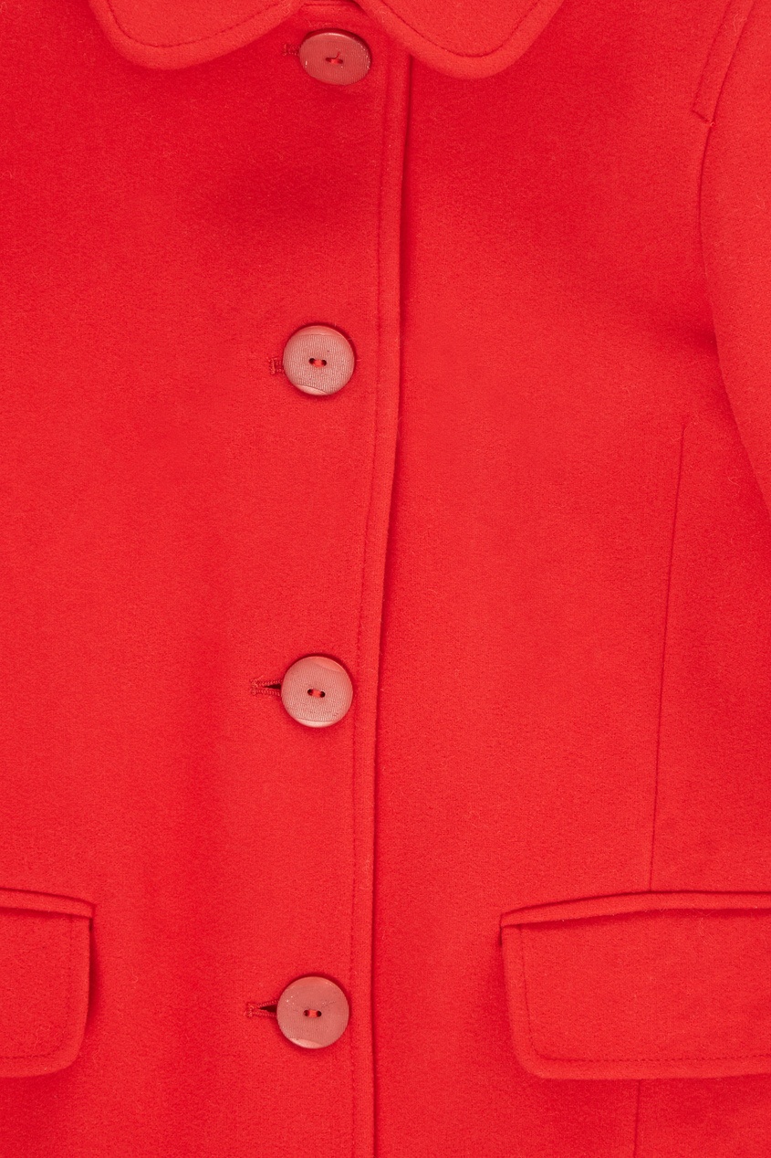 фото Красное пальто с воланами Simonetta mini