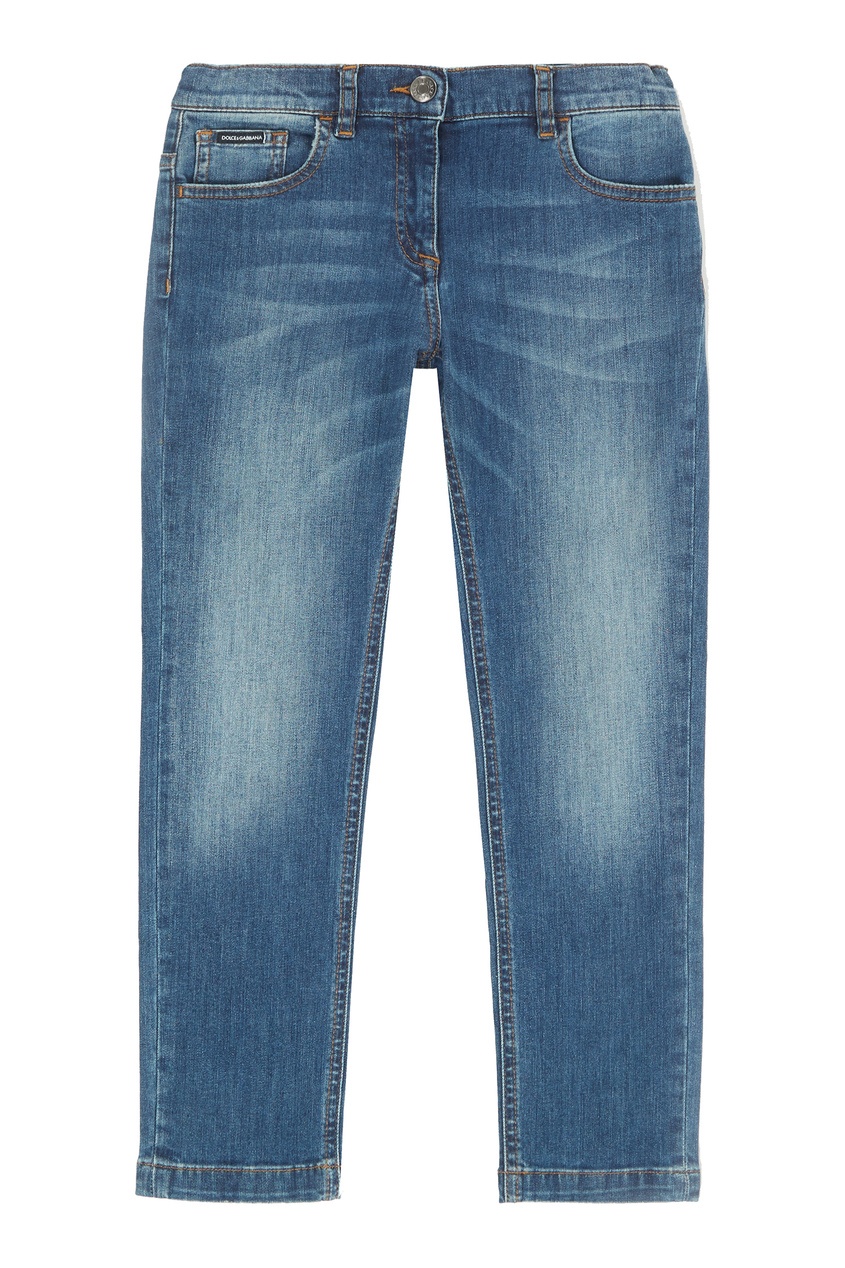 фото Голубые джинсы с потертостями dolce&gabbana