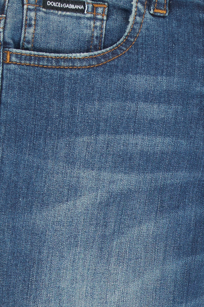 фото Голубые джинсы с потертостями dolce&gabbana