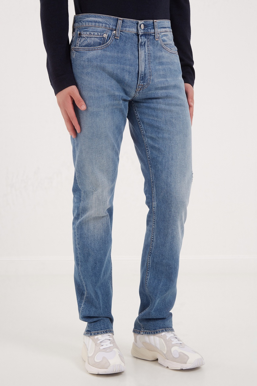 фото Голубые джинсовые брюки Calvin klein