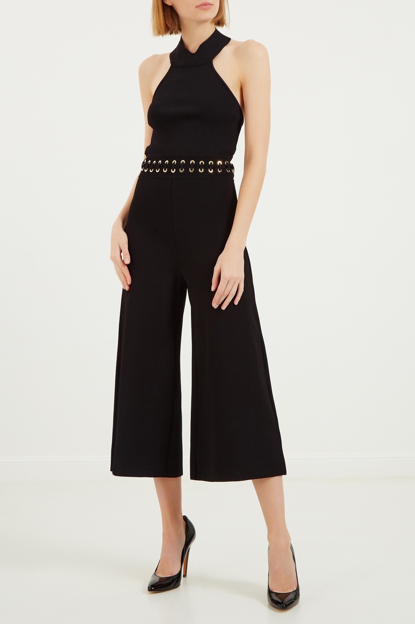 

Черный трикотажный комбинезон