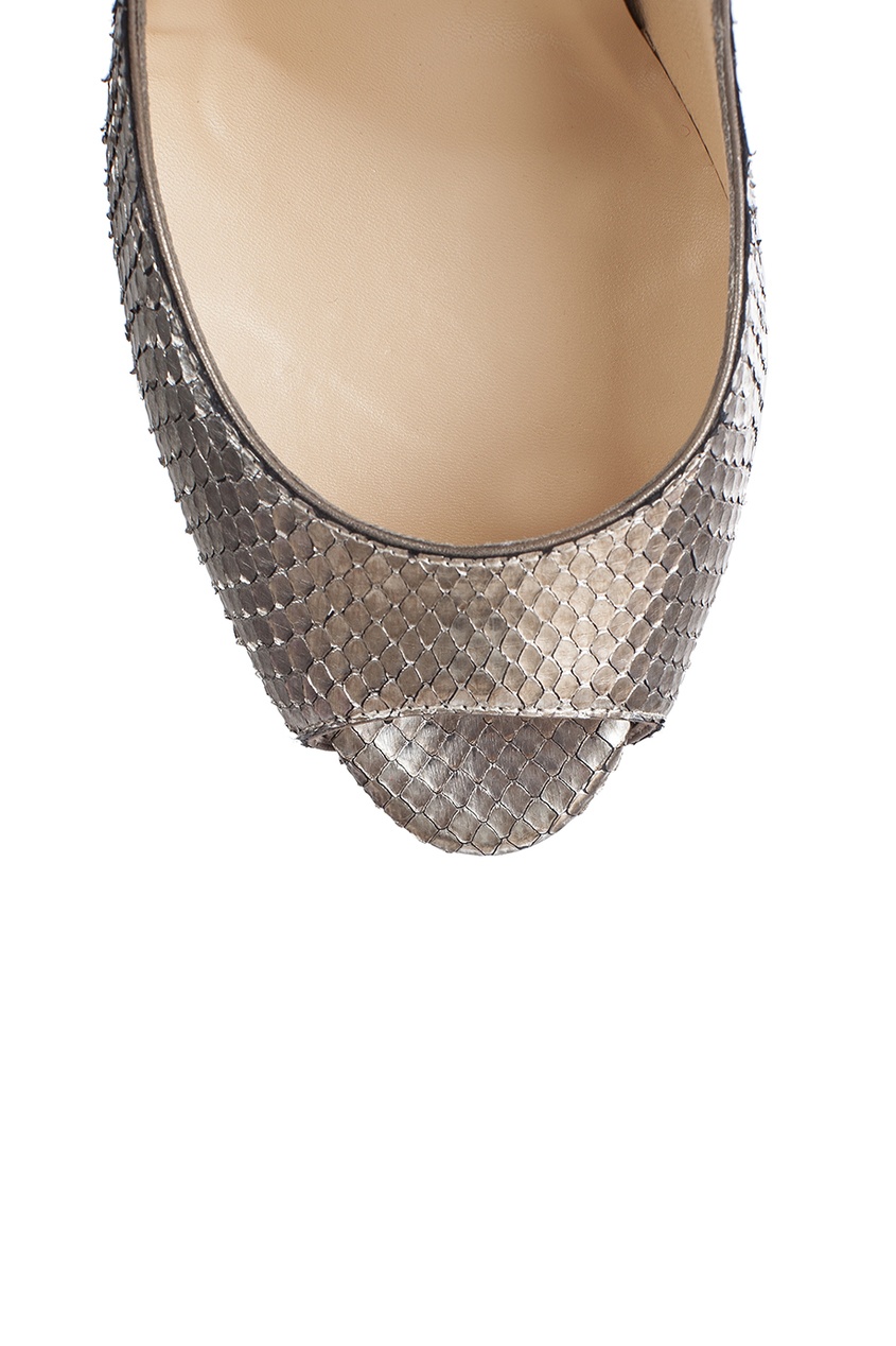 фото Туфли из кожи питона Lady Peep 150 Python Cosmo Christian louboutin