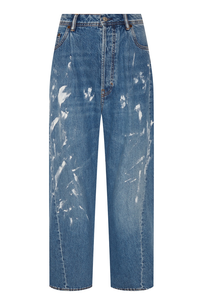 фото Широкие джинсы с высокой посадкой blå konst acne studios