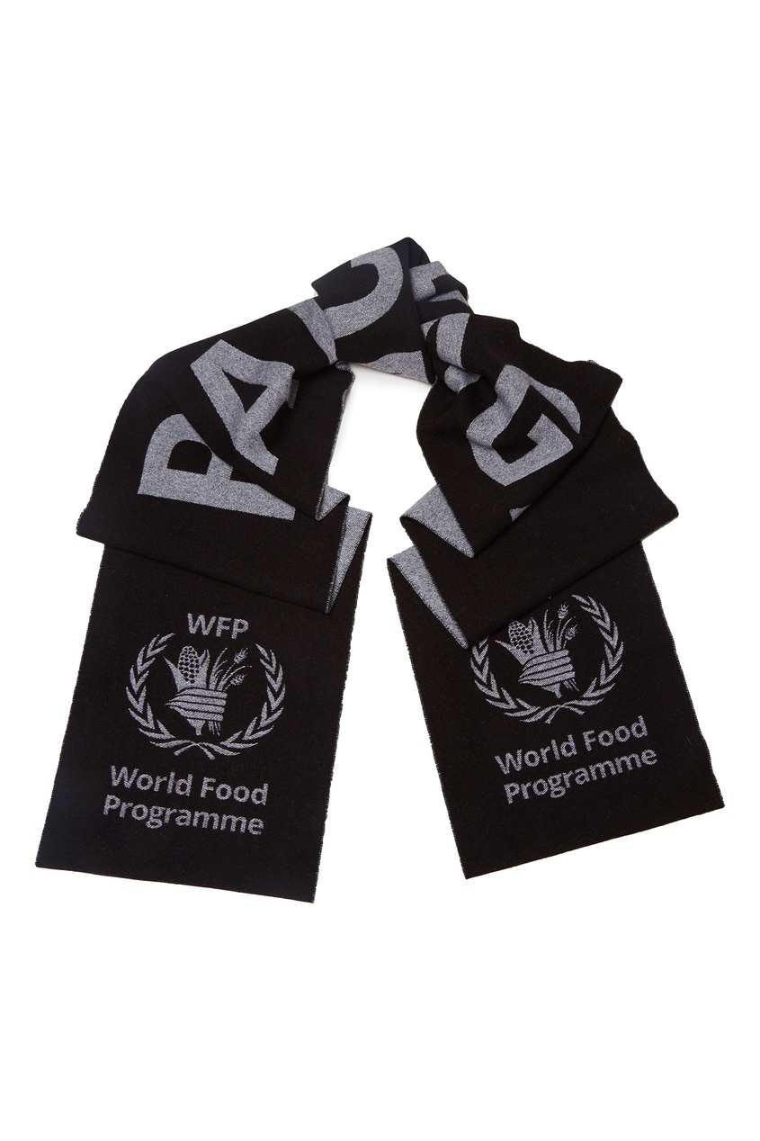 

Черный шерстяной шарф World Food Programme