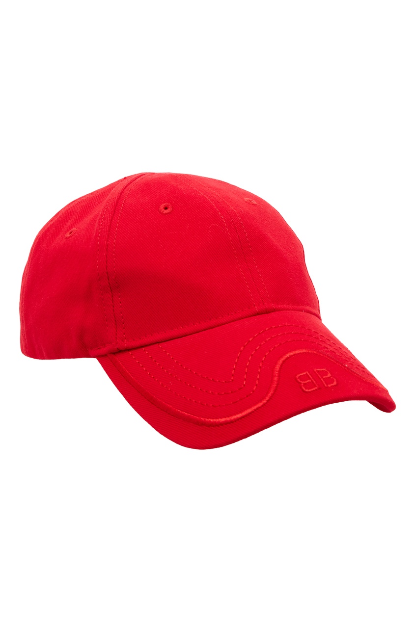 фото Красная кепка с логотипом balenciaga