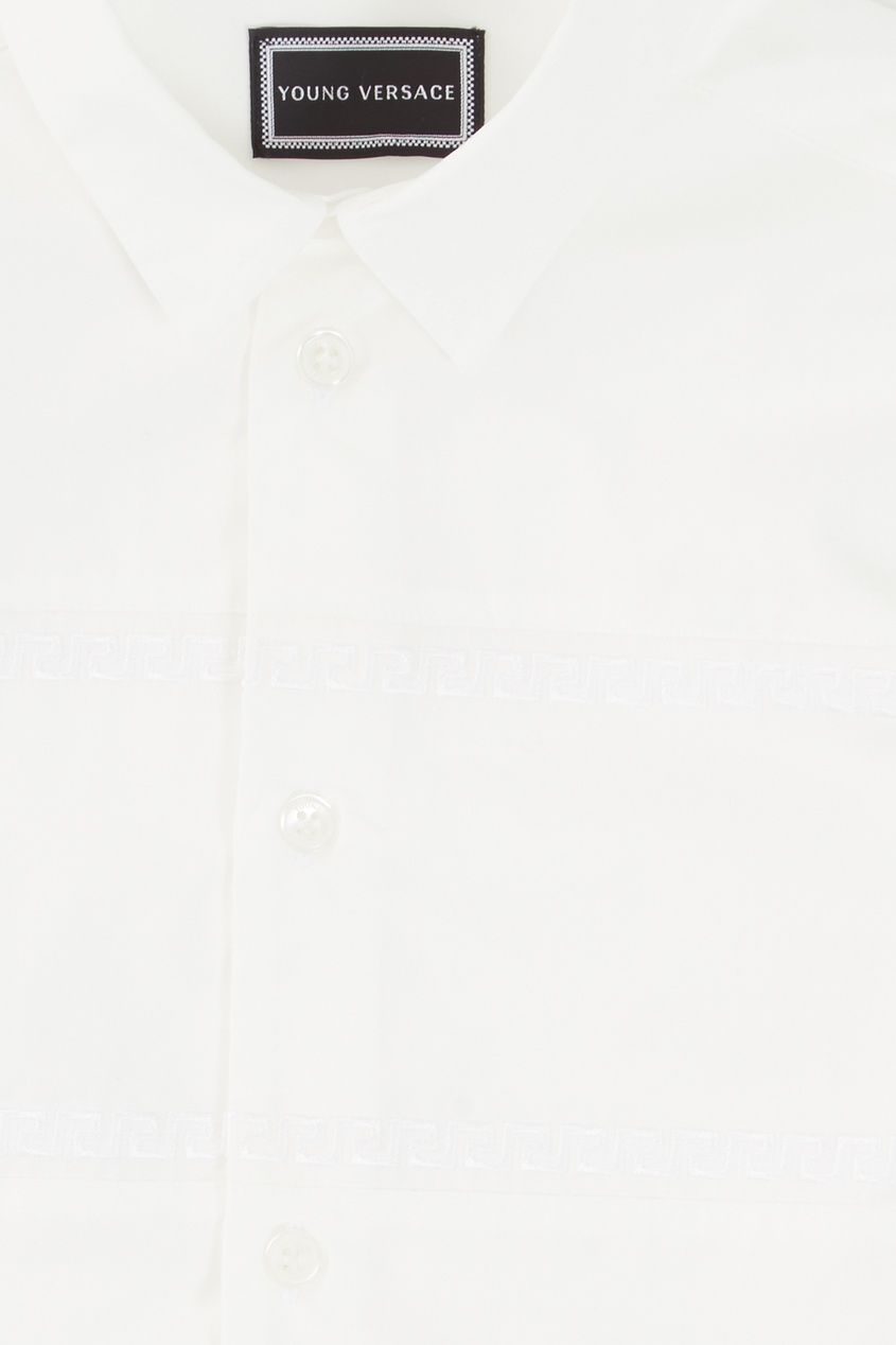 фото Белая рубашка с рельефной отделкой young versace
