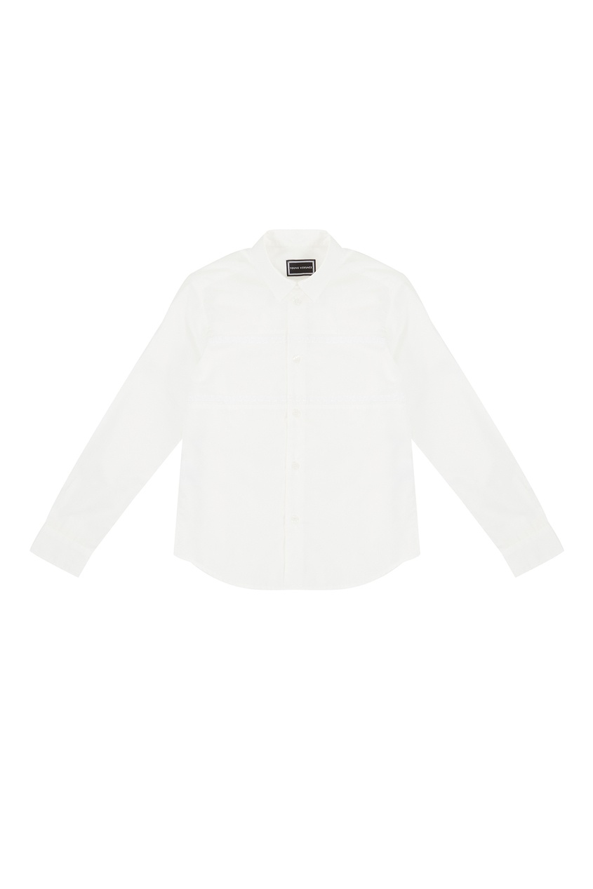 фото Белая рубашка с рельефной отделкой young versace
