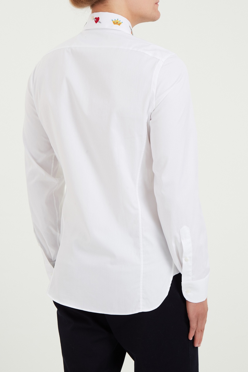 фото Белая рубашка с декоративным воротником gucci