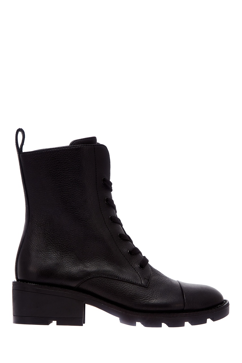 фото Черные кожаные ботинки kendall+kylie