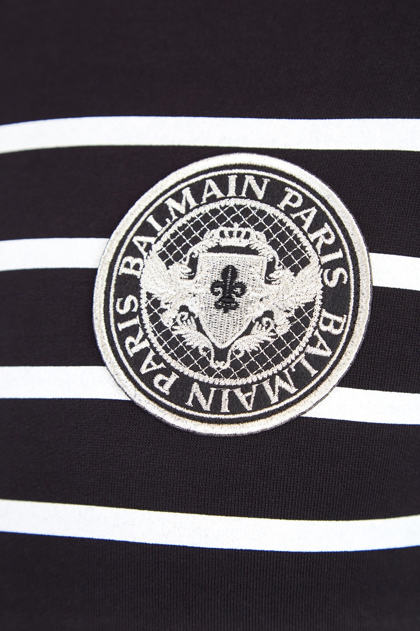фото Полосатый джемпер с логотипом balmain man