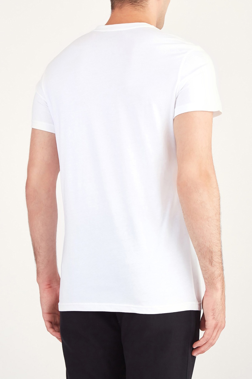 фото Белая футболка с логотипом balmain man