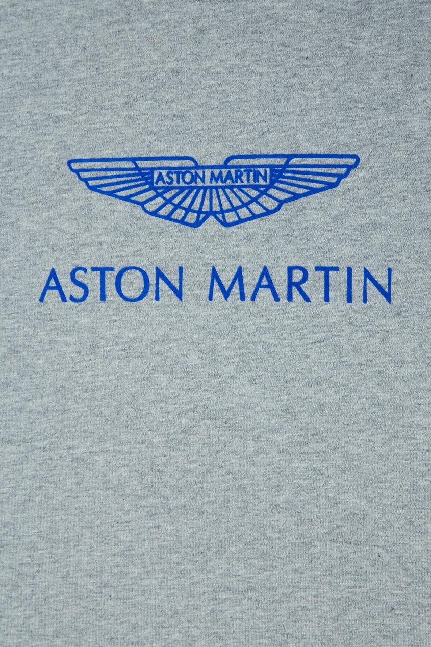 фото Серый лонгслив с логотипом aston martin kids