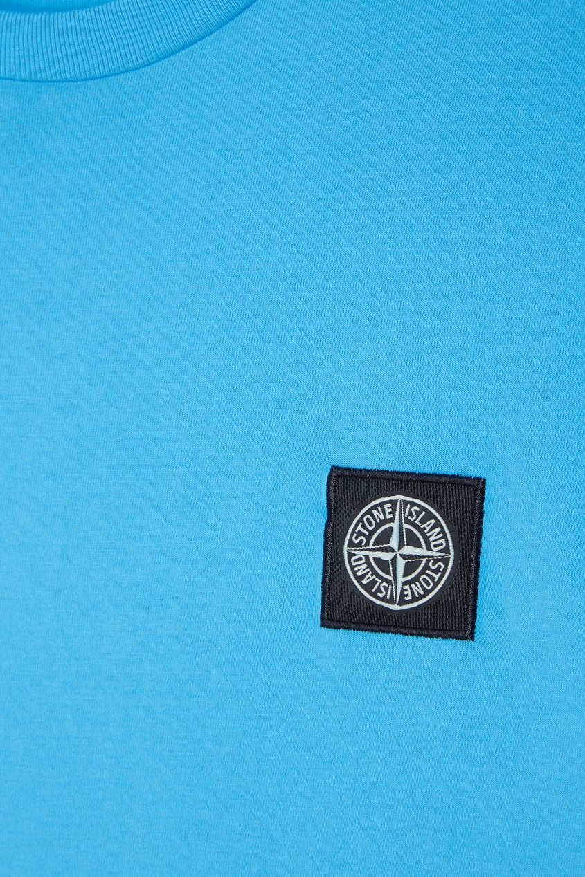 фото Голубая футболка stone island kids