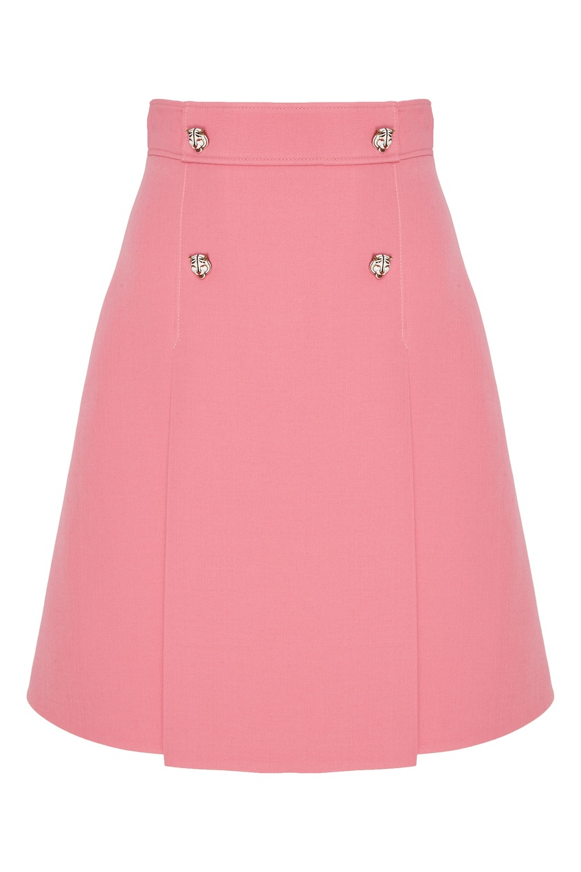 фото Розовая юбка с пуговицами gucci