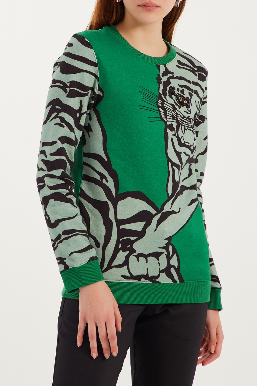 фото Зеленый хлопковый свитшот Valentino