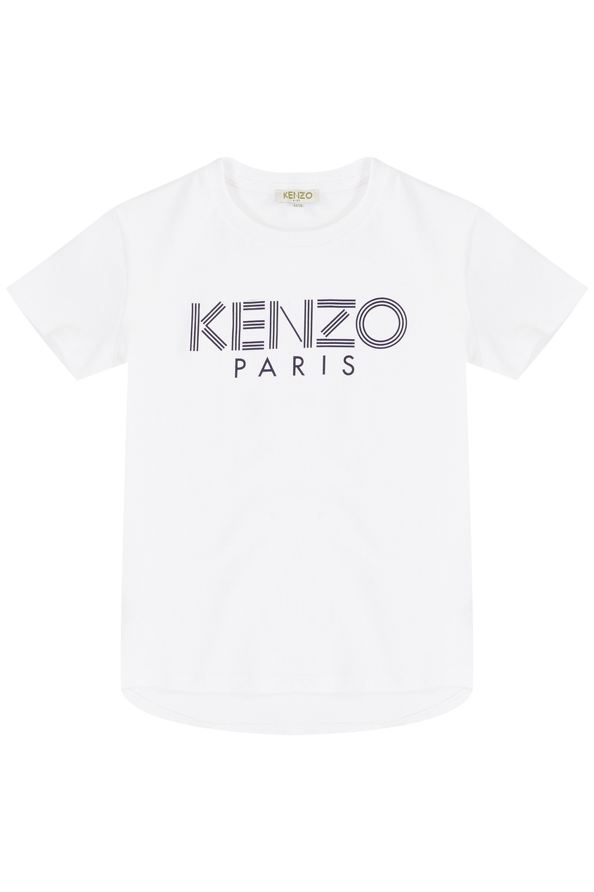 фото Белая футболка с логотипом kenzo
