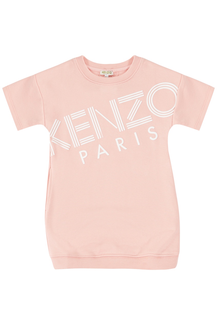 фото Розовое платье с логотипом kenzo