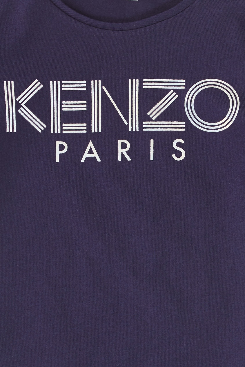 фото Синяя футболка с логотипом kenzo