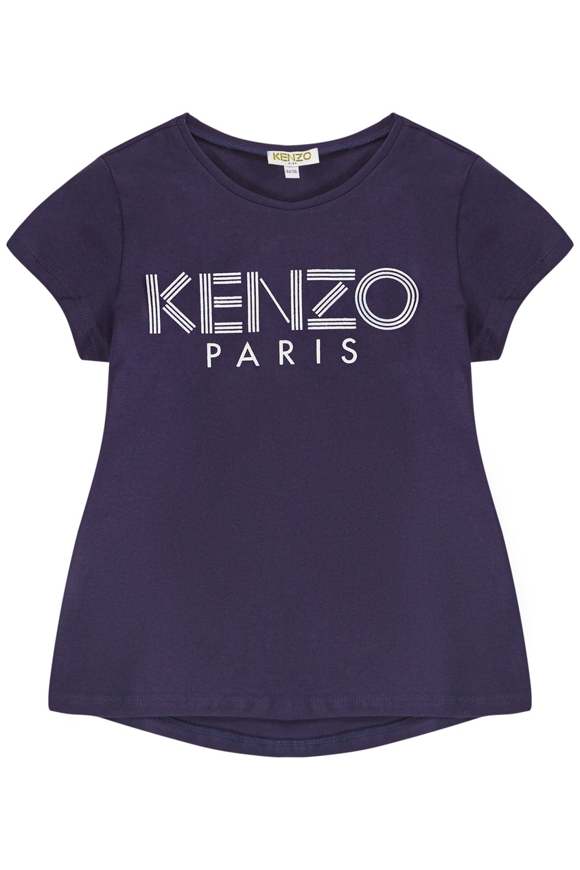 фото Синяя футболка с логотипом kenzo