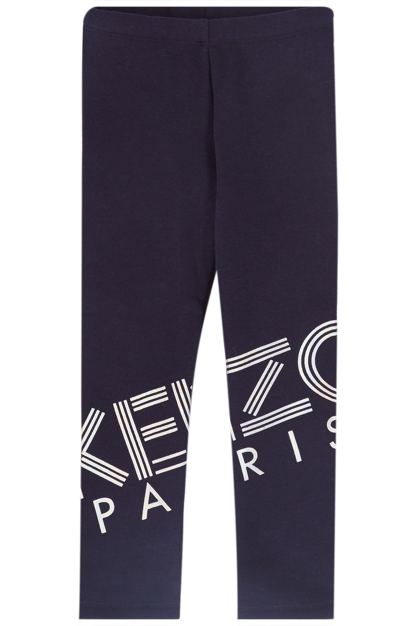 фото Синие брюки с контрастным логотипом kenzo