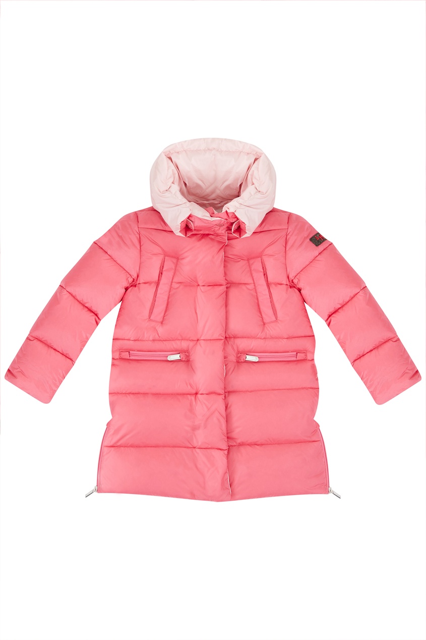 фото Розовое пальто с капюшоном il gufo