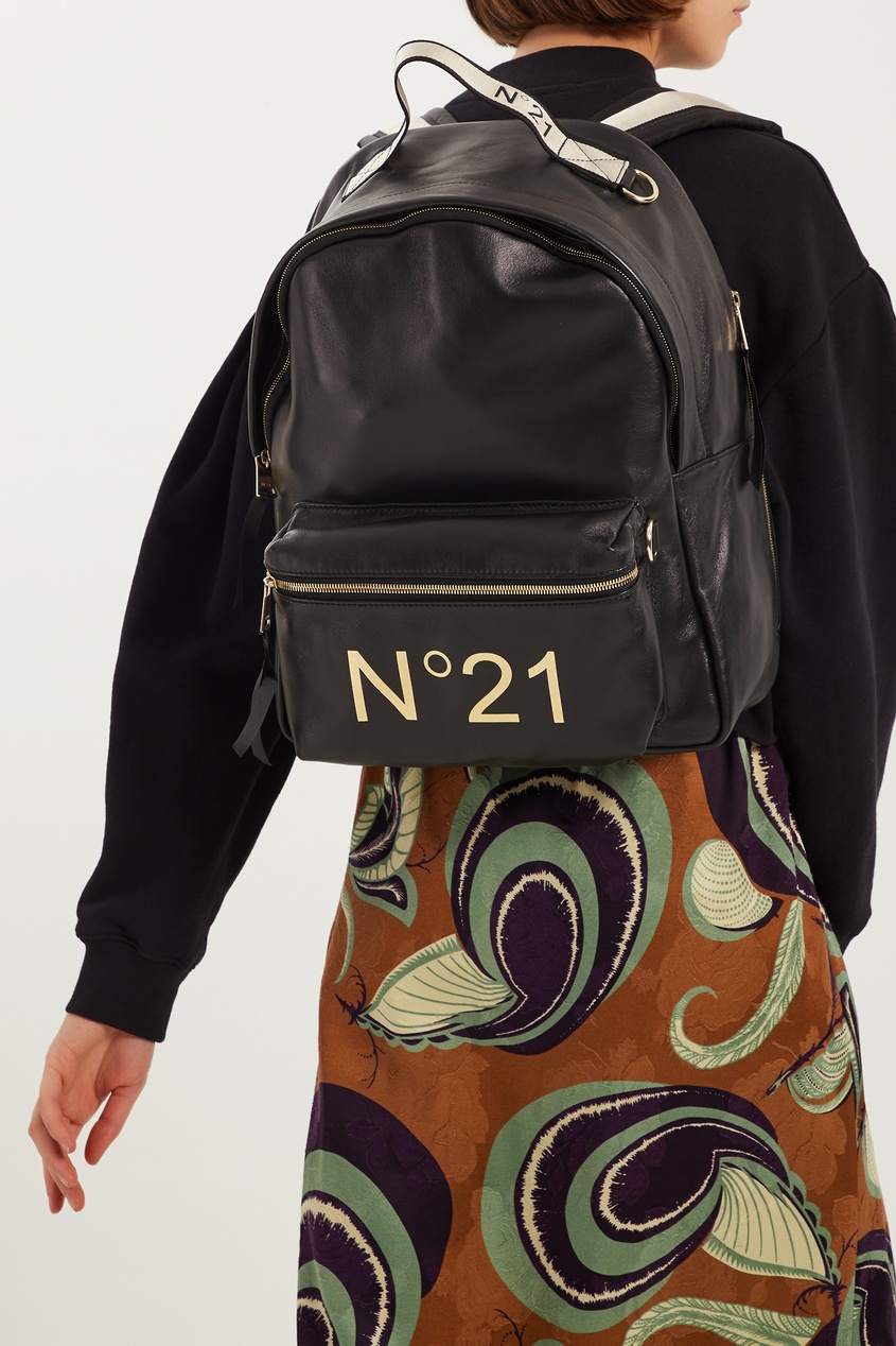 фото Кожаный рюкзак с логотипом no.21