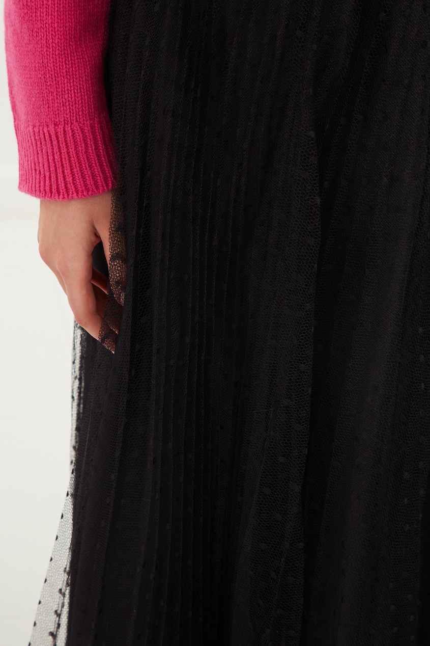 фото Черная юбка миди Red valentino