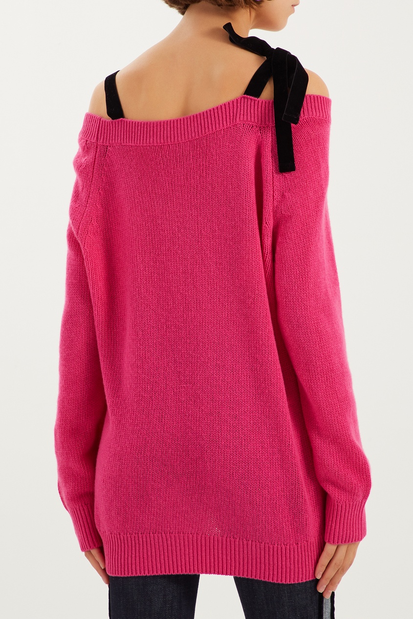 фото Розовый шерстяной пуловер red valentino