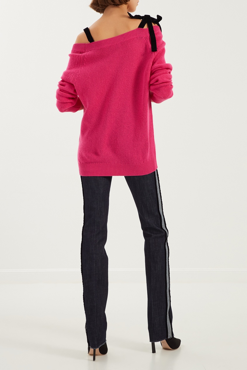 фото Розовый шерстяной пуловер red valentino